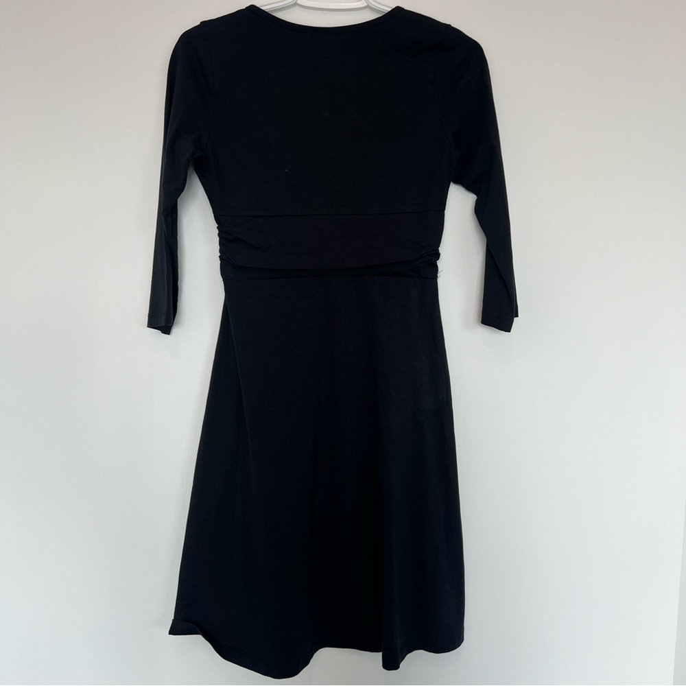 Patagonia | Margot Organic Cotton 3/4 Sleeve Dress Black Small - Picture 7 of 11